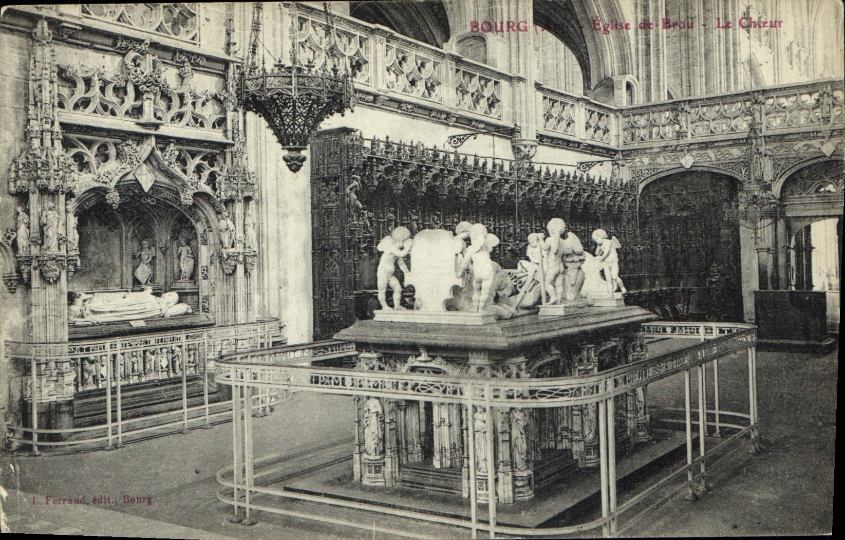 CPA Bourg Eglise de Brou Le Choeur 