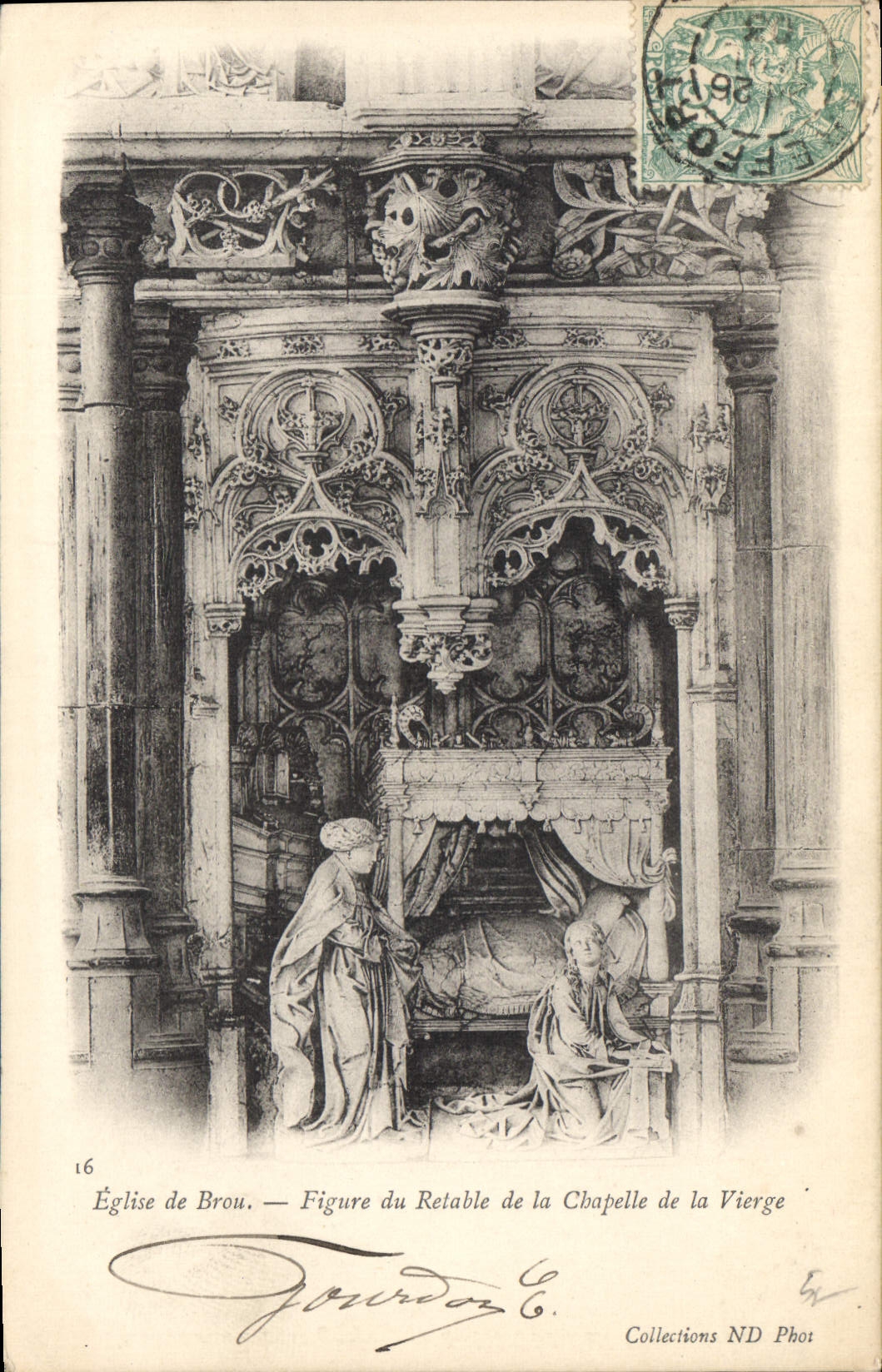 Kirche von Brou — Figur vom Altar der Kapelle der Jungfrau — Sammlung ND Phot