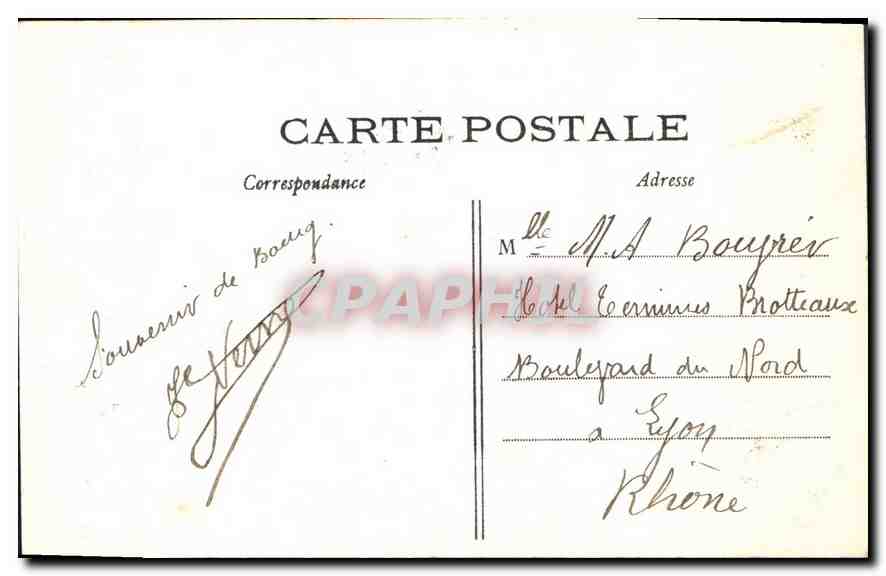 Église de Brou — Figures du Mausolée de Marguerite de Bourbon — L. Perrand, éditeur — Rückseite