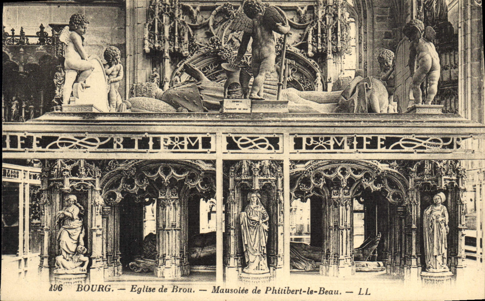 Bourg — Église de Brou — Mausolée de Philibert-le-Beau — LL