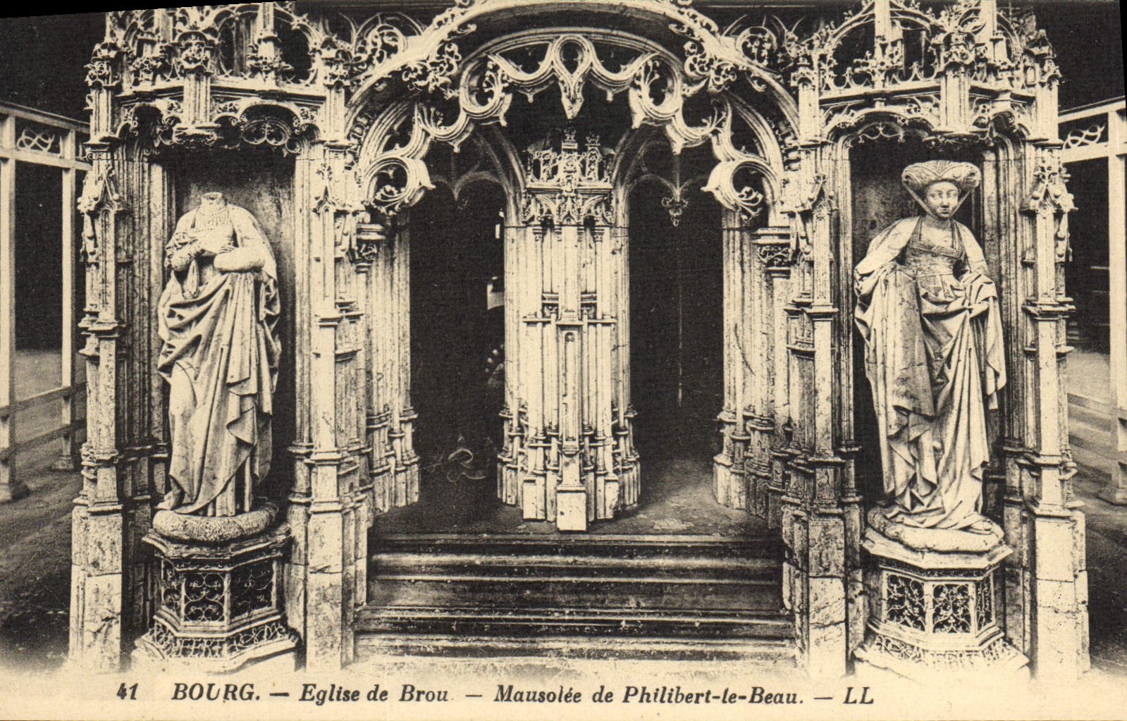 Bourg — Église de Brou — Mausolée de Philibert-le-Beau — LL