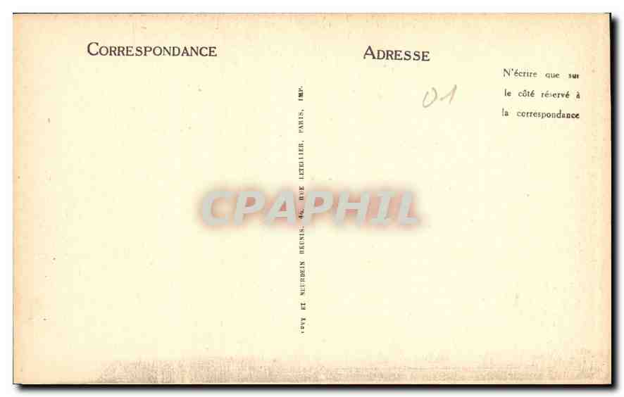 CPA Bourg Eglise de Brou Les Stalles du Choeur  — Verso