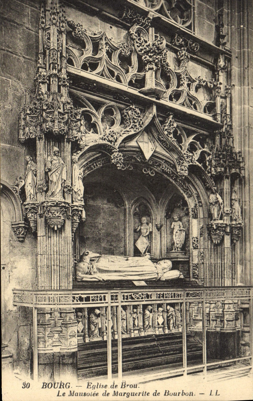Bourg — Église de Brou. Le Mausolée de Marguerite de Bourbon — I.L.