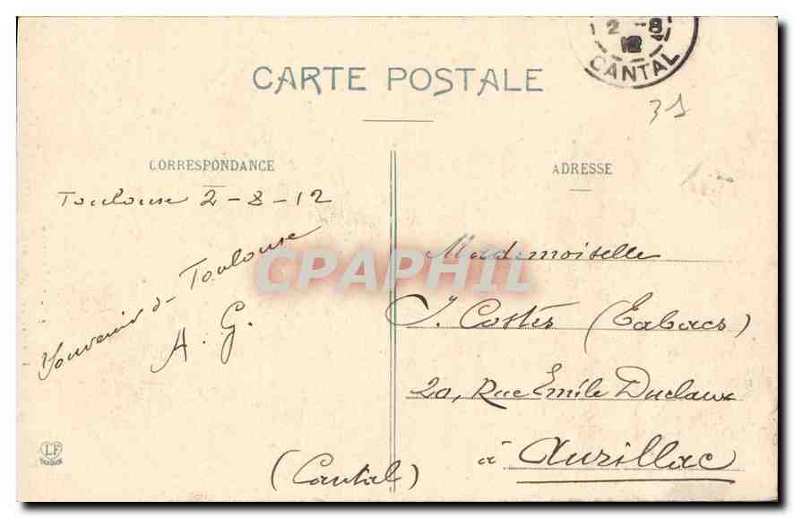 CPA Toulouse Portail de la Dalbade  — Rückseite