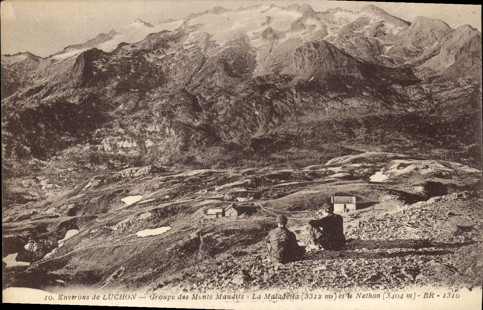 CPA Environs de Luchon Groupe des Monts Maudits Le Nethon