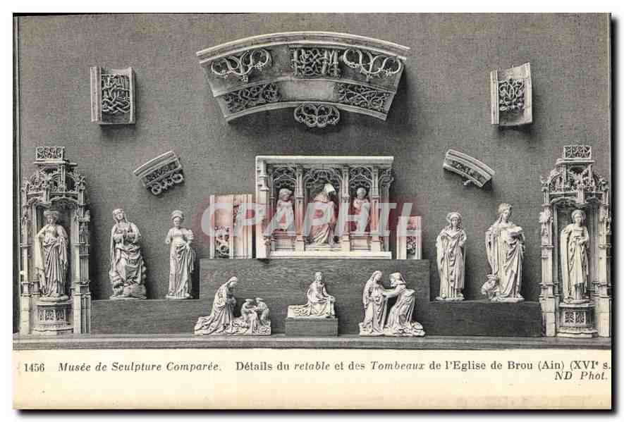 Détails du retable et des tombeaux de l'église de Brou (Ain) — XVIe s. — ND Phot.
