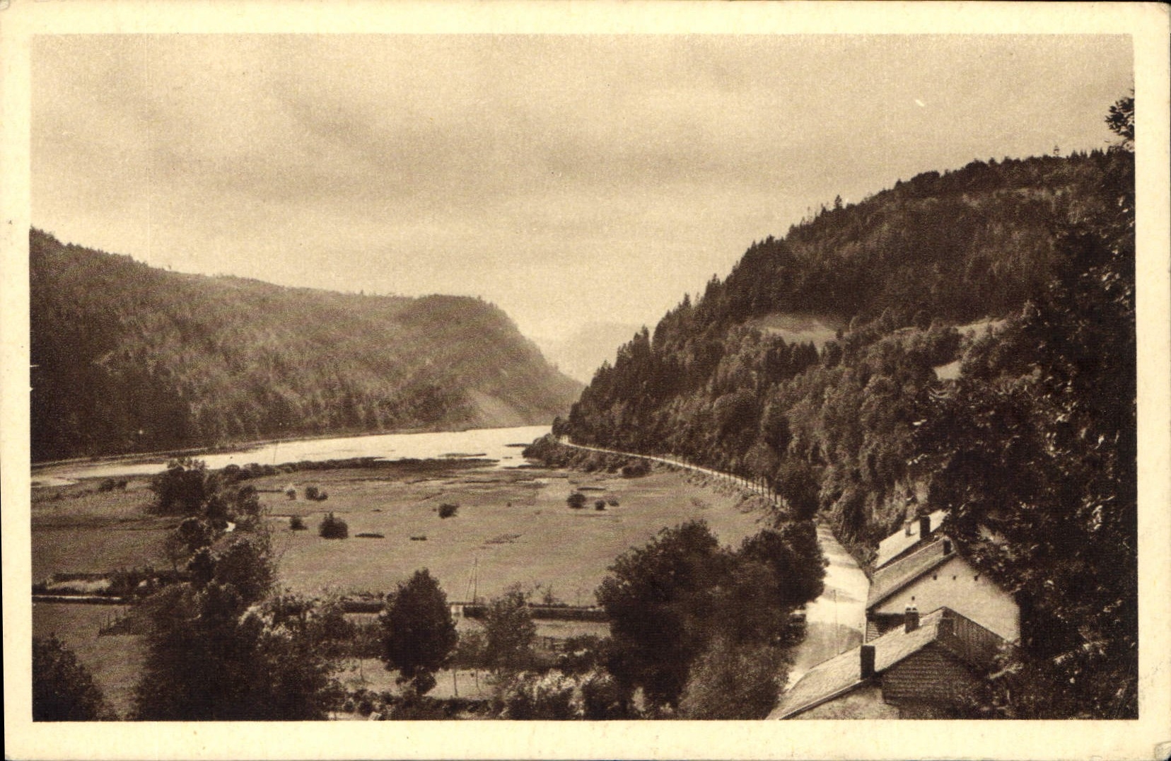 Le Lac de Silan au Moulin de Charix — VUES DE L'AIN CA 298 — Braun & Cie, Mulhouse-Dornach