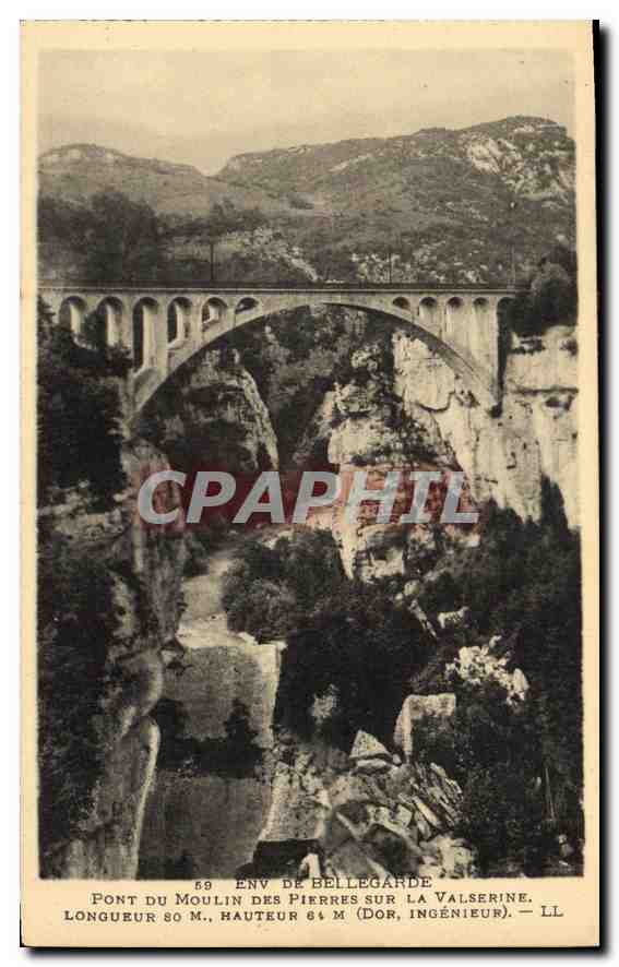 CPA Env de Bellegarde Pont du Moulin des Pierres sur la Valserine 