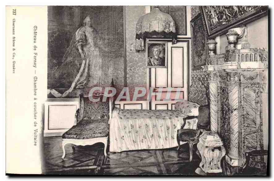 CPA Chateau de Ferney Chambre a coucher de Voltaire 