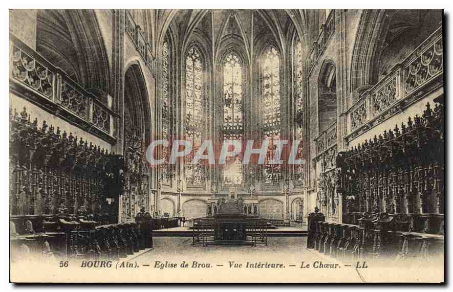 Bourg (Ain) — Église de Bron — Vue Intérieure — Le Chœur — LL