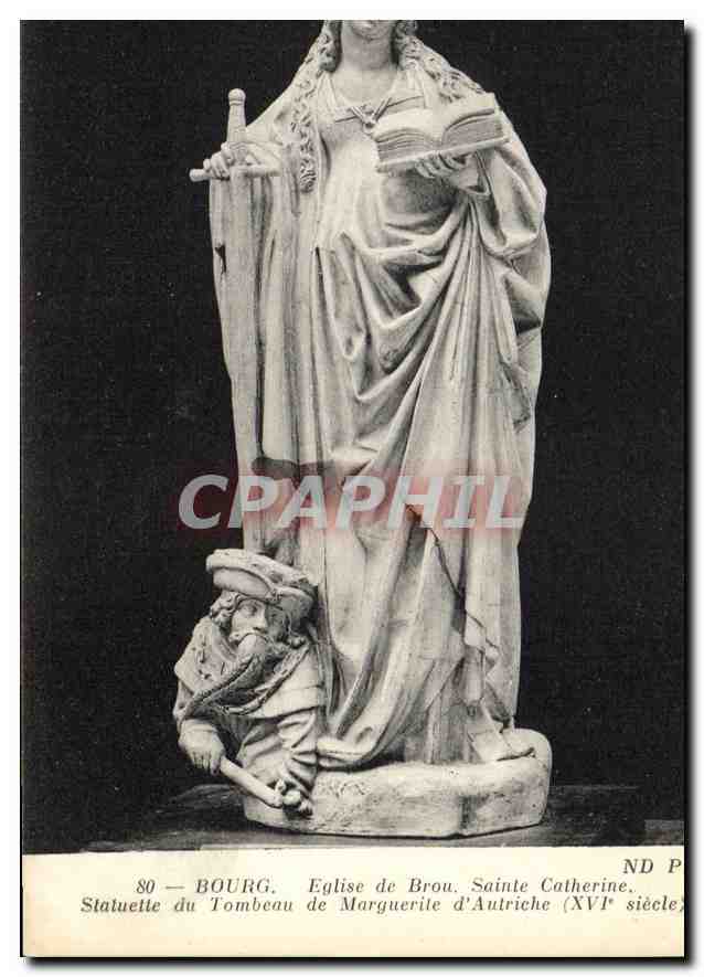Statue de Sainte Catherine — église de Brou, Bourg — ND P