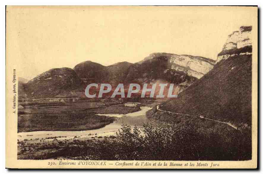 CPA Environs d'Oyonnax Confluent de l'Ain et de la Bienne et les Monts Jura 