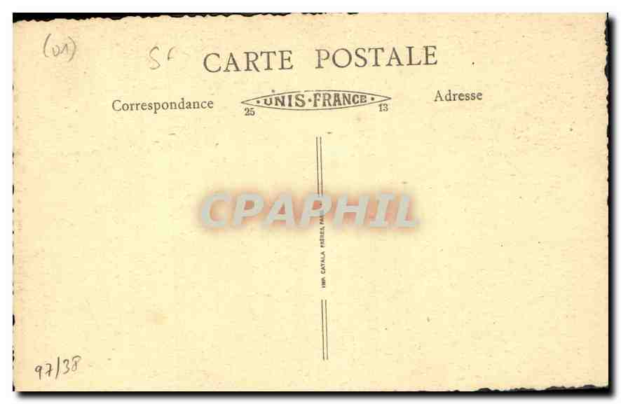 CPA Environs de Belley Cascade de Glandieu 50 metres  — Verso
