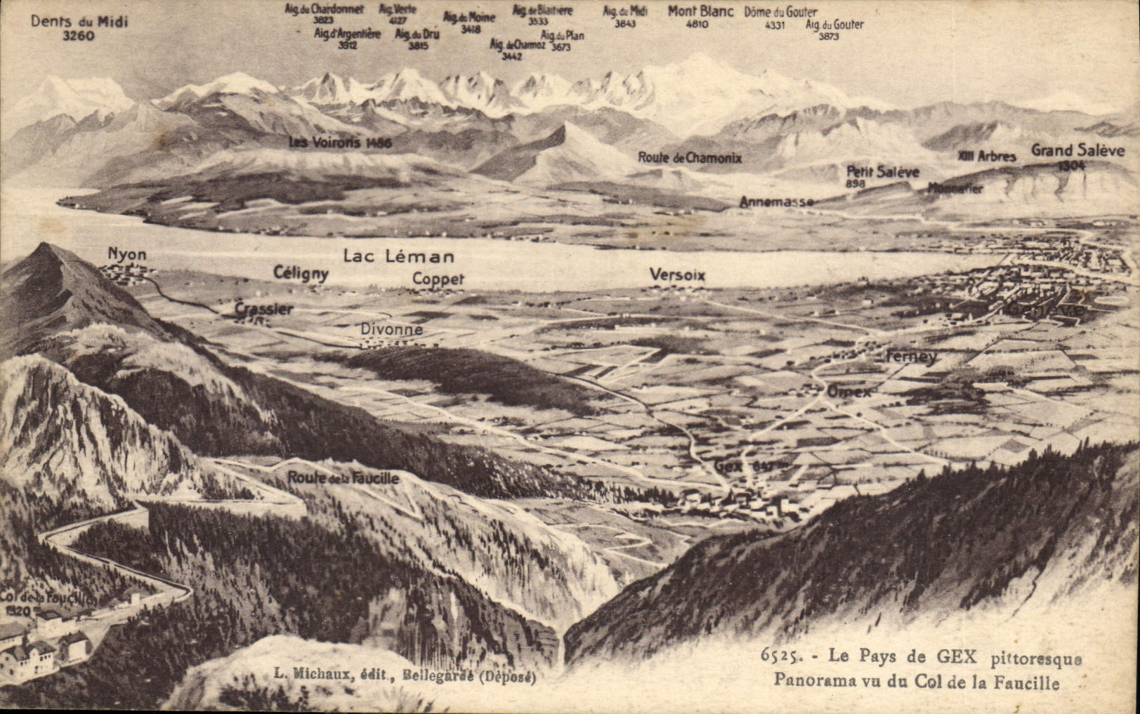 CPA Le Pays de Gex pittoresque panorama vu du Col de la Fancille 