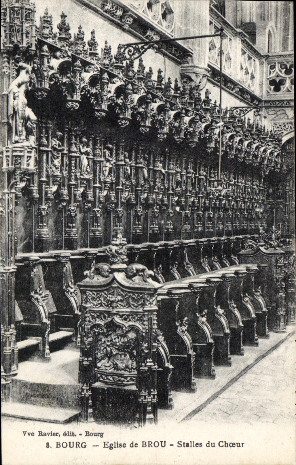 Bourg - Église de Brou - Stalles du Chœur — Vve Ravlier, édit. Bourg