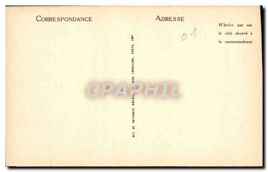 CPA Bourg Portail de l'Eglise Notre Dame  — Rückseite