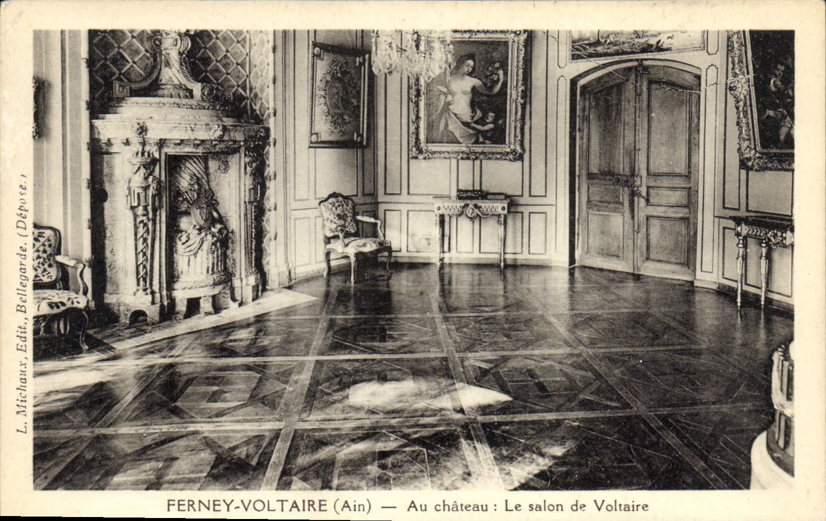 CPA Ferney Voltaire Ain Au Chateau Le Salon de Voltaire 