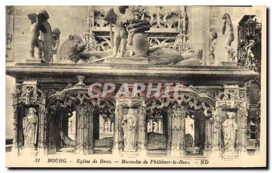 CPA Bourg Eglise de Brou Mausolee de Philibert le Beau 