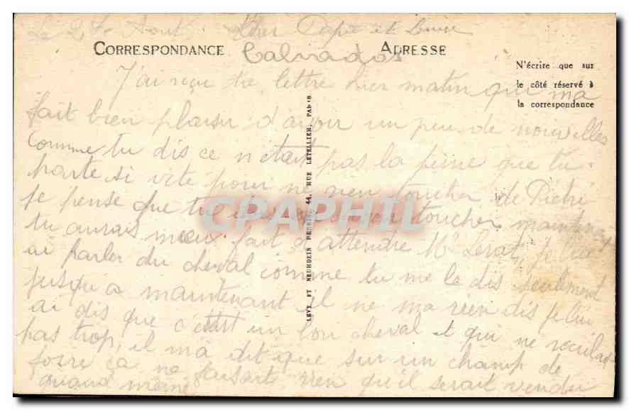 CPA Caen L'Eglise Saint Pierre Le Choeur  — Rückseite