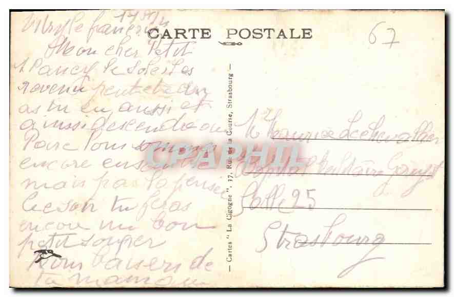 CPA Strasbourg L'Ill et la Place de la Republique  — Verso