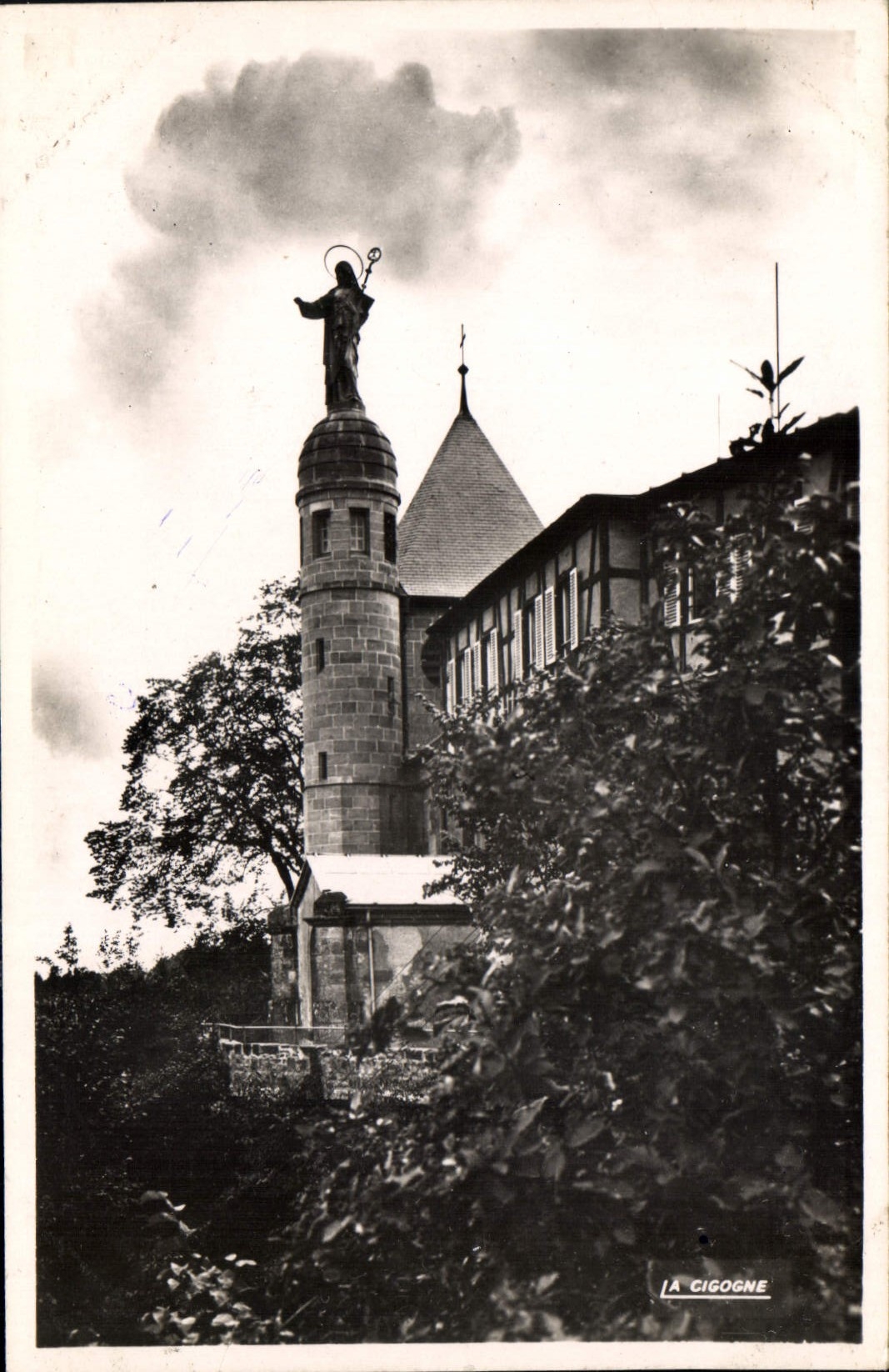 CPA Mont Sainte Odile Statue de la Vierge 