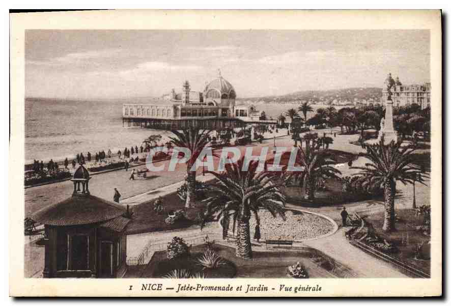 CPA Nice Jetee Promenade et Jardin Vue generale 