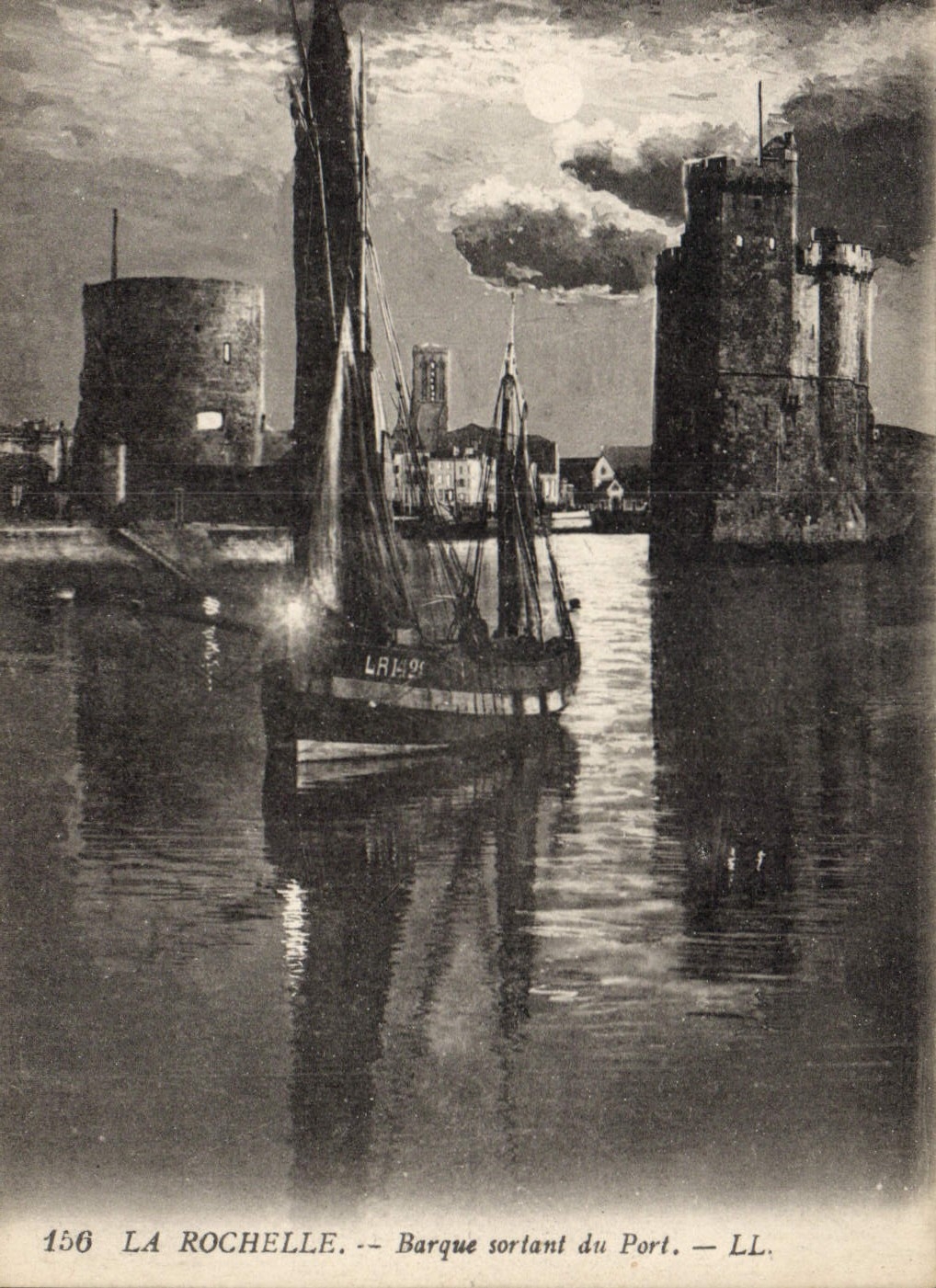 La Rochelle — Barque sortant du Port — LL. — N° 156