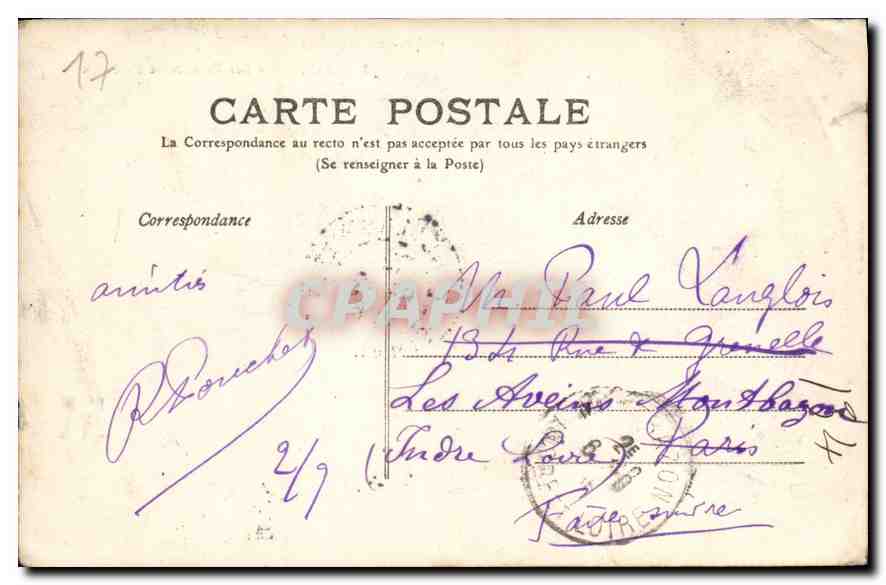 ROYAN - Ansicht der Rochers de Fonceillon — Verlag Charrard Tilers, Nr. 78 — Rückseite