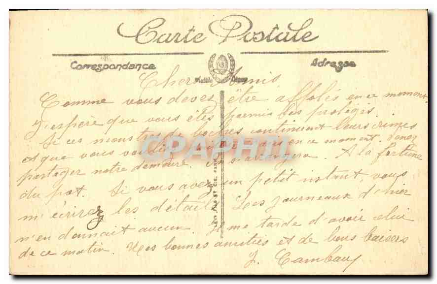 CPA La Rochelle Sortie du Port  — Rückseite