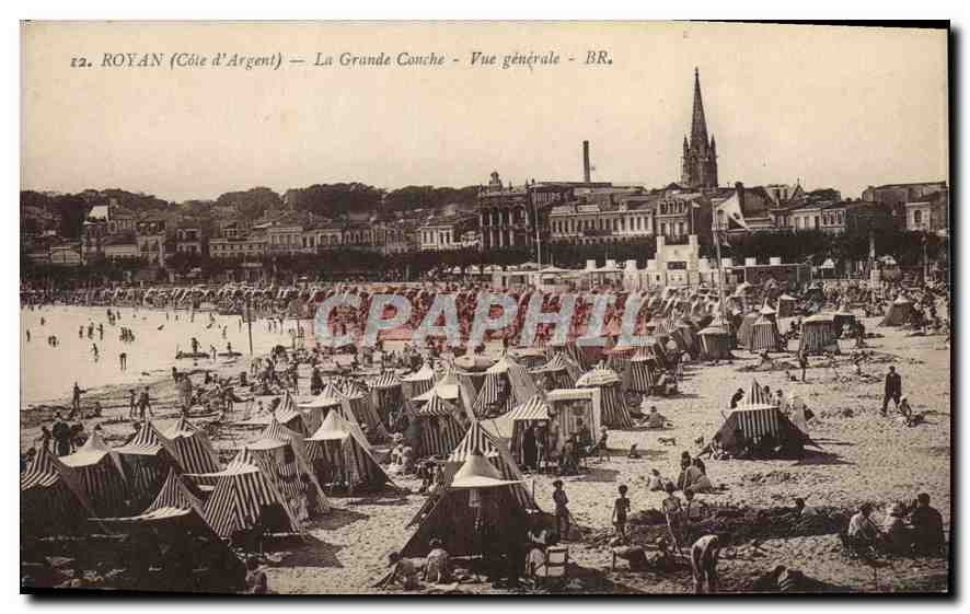 CPA Royan Cote d'Argent La Grande Couche Vue generale 