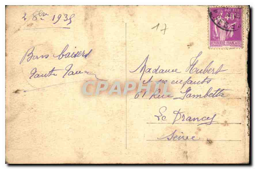CPA La Rochelle La Grosse Horloge Bateaux de peche — Rückseite