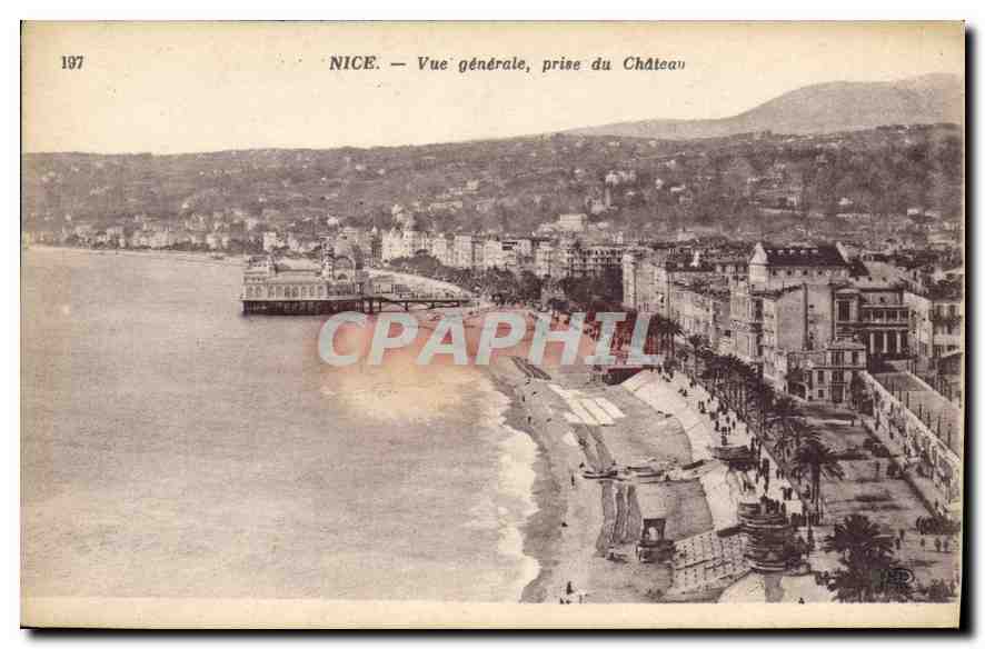 CPA Nice vue generale prise du Chateau 
