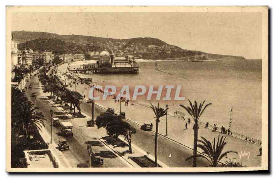 CPA La Douce France Cote d'Azur Nice Alpes Maritimes Promenade des Anglais et Palais de la Jetee 