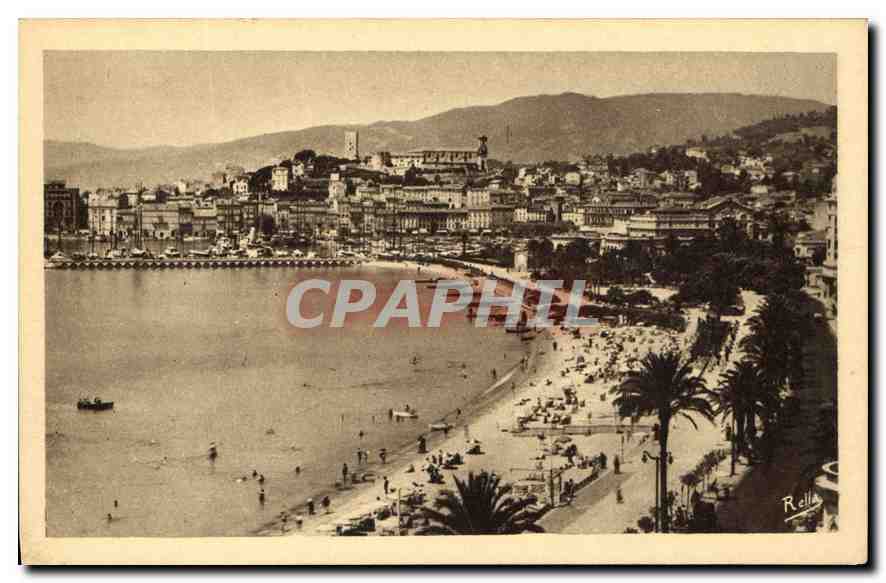 CPA Cannes La Croisette et le mont Chevalier 