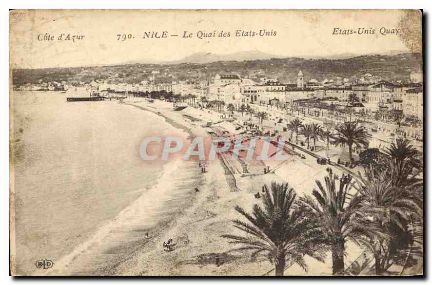 CPA Cote d'Azur Nice Le Quai des Etats Unis 