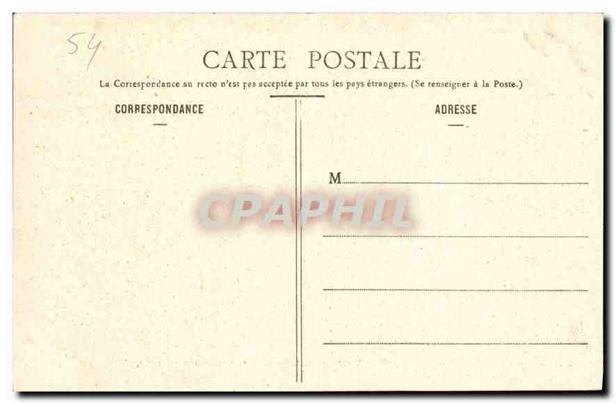 Nancy — Hémicycle de la Carrière - Palais du Gouvernement — Maison des Magasins Réunis, édit., Nancy — Rückseite