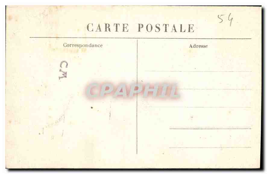 CPA Nancy Palais du Gouvernement et Eglise St Epvre  — Verso