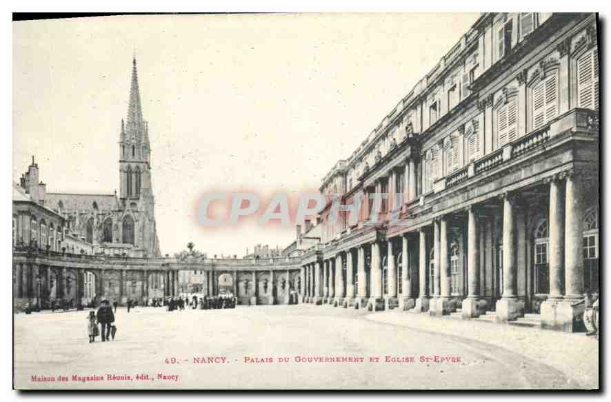 CPA Nancy Palais du Gouvernement et Eglise St Epvre 