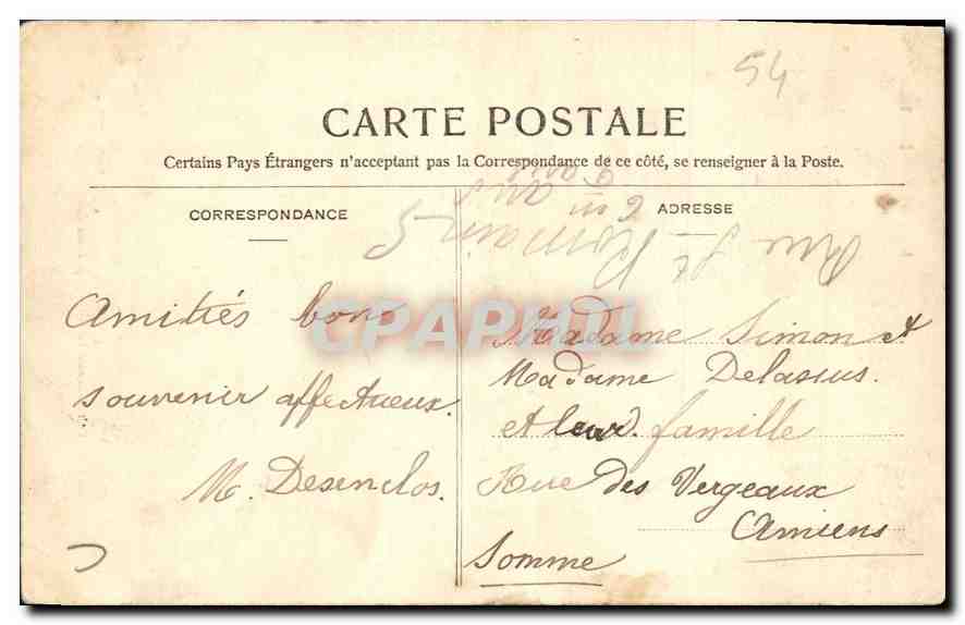 CPA La Lorraine illustree Nancy Statue de Thiers au piedestal l'Histoire ecrit sur ses tablettes 1er — Rückseite