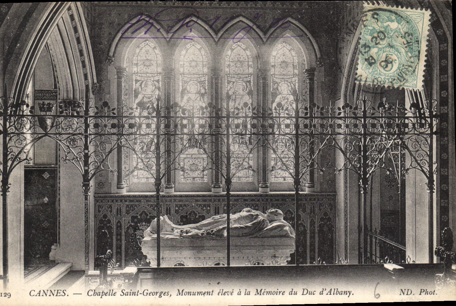 CPA Cannes Chapelle Saint Georges monument eleve a la Memoire du Duc d'Albany 