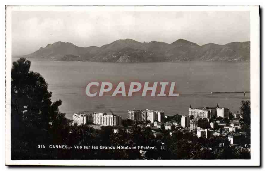 CPA Cannes Vue sur les grands Hotels et l'Esterel 