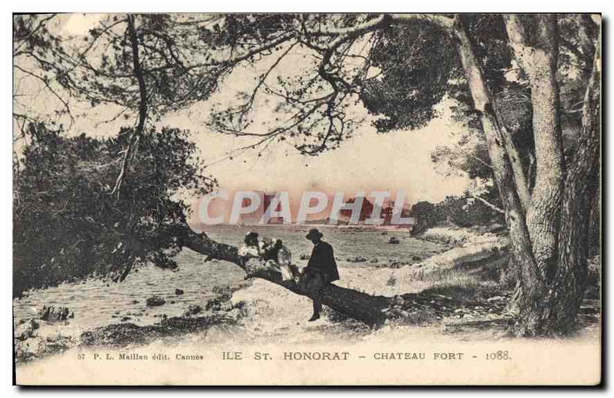 CPA Ile St Honorat Chateau Fort 