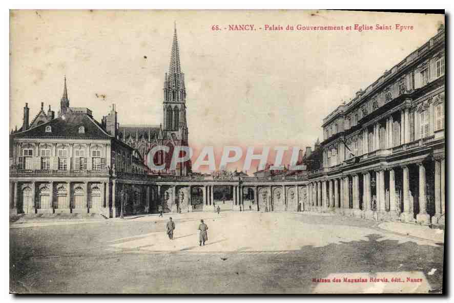CPA Nancy Palais du Gouvernement et Eglise Saint Epvre 