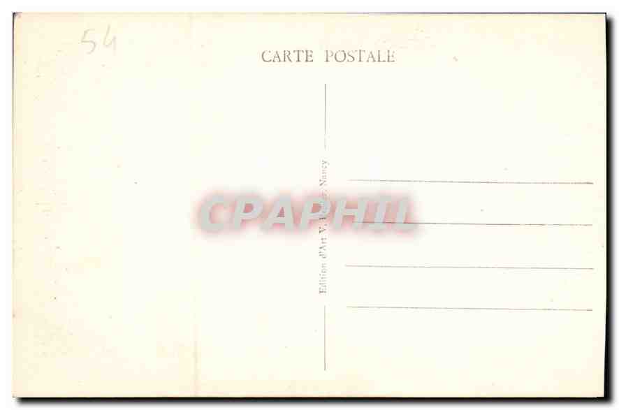 NANCY - Palais du Gouvernement et Place Carrière — Édition d'Art V. V. - Nancy, n° 444 — Back