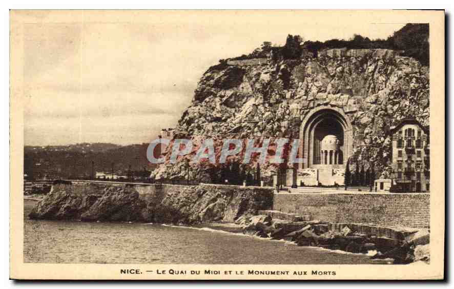 CPA Nice Le Quai du Midi et le monument aux Morts 