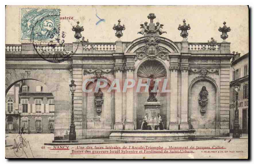 Nancy — Une des faces latérales de l'Arc de Triomphe — Monument de Jacques Callot