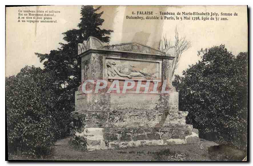 Tombeau de Marie-Elisabeth Joly à Falaise — éditeur Jeanne, n°6
