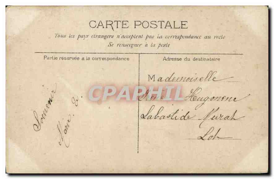 CPA Pierre ne bouge pas Lili va te souhaiter la bonne annee Femme — Verso