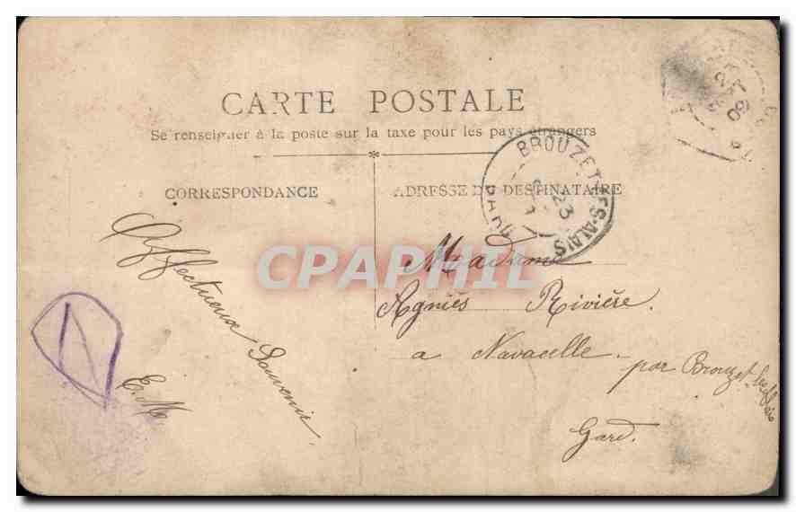CPA Femme — Verso