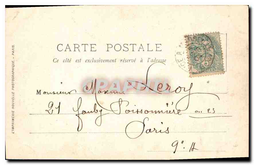 CPA Nice Allee des Palmiers au Chateau  — Rückseite